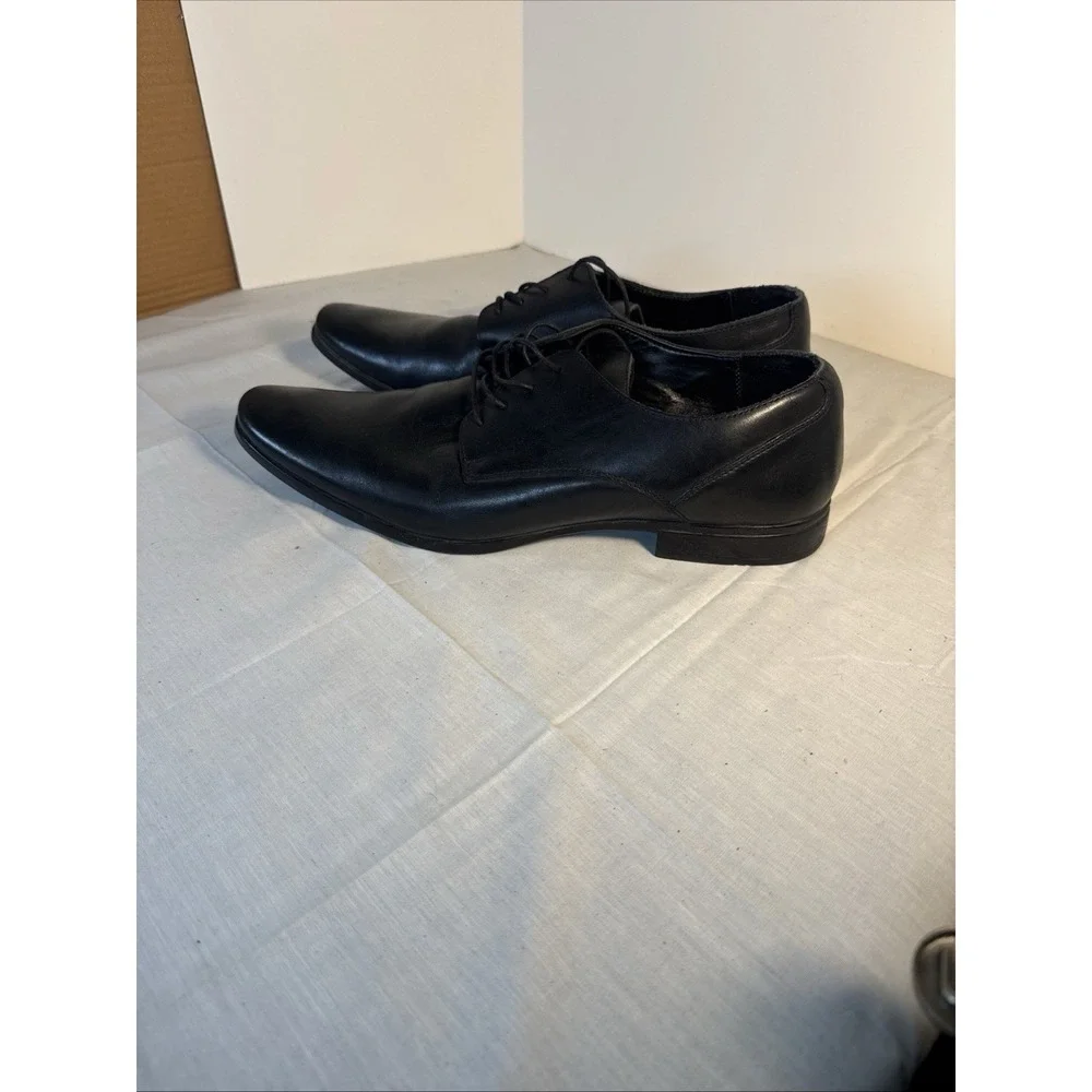Aldo Viscomi Oxford Black Plain Toe Derby Dress Shoes, Size 11